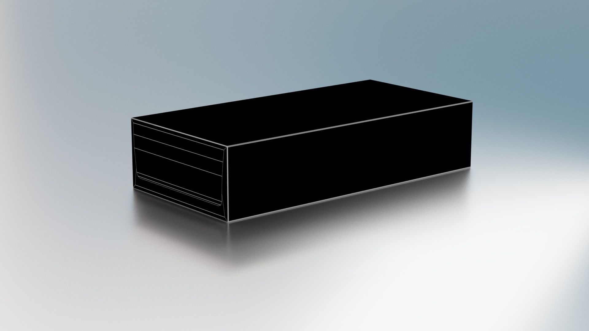 Tissue box with UV Low-poly 3D model_4