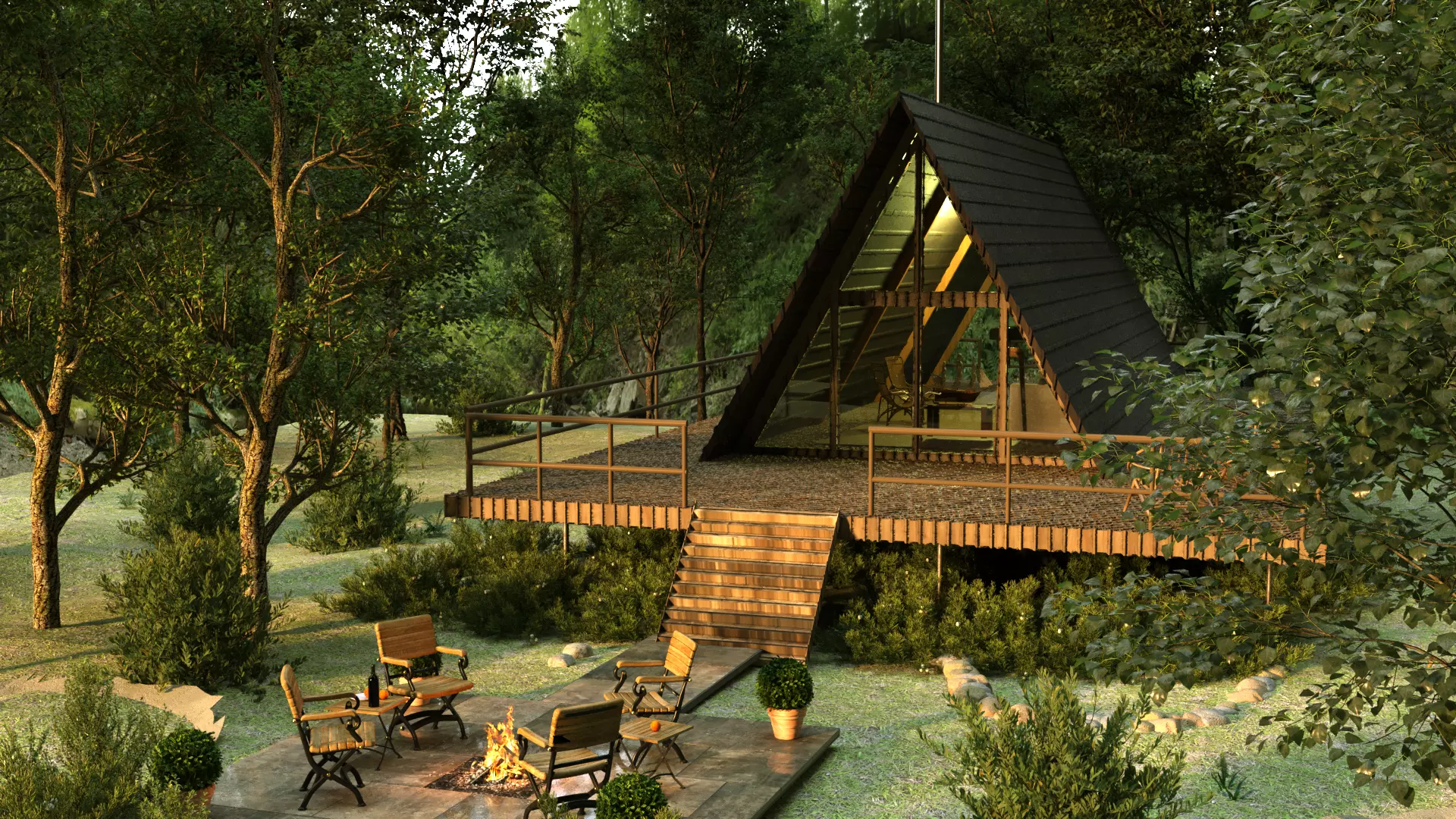 HUT in Forest 3D model_0