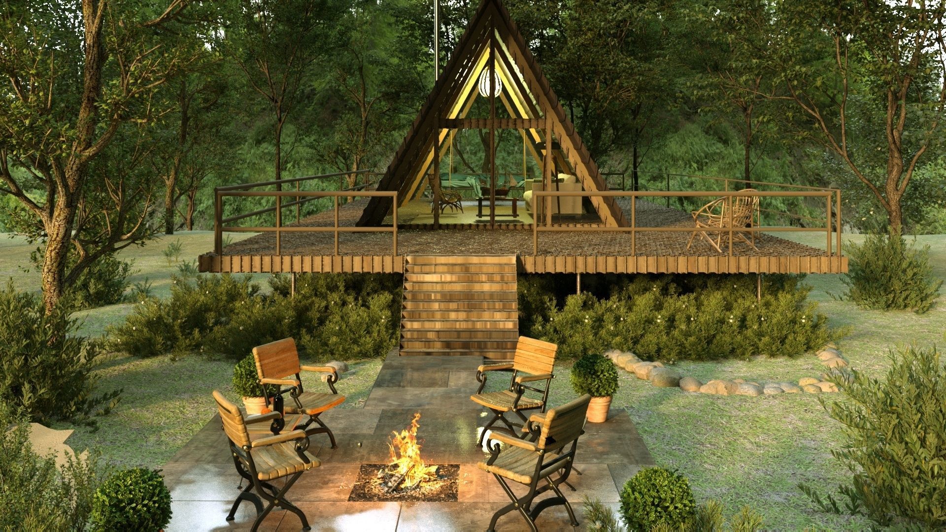 HUT in Forest 3D model_1