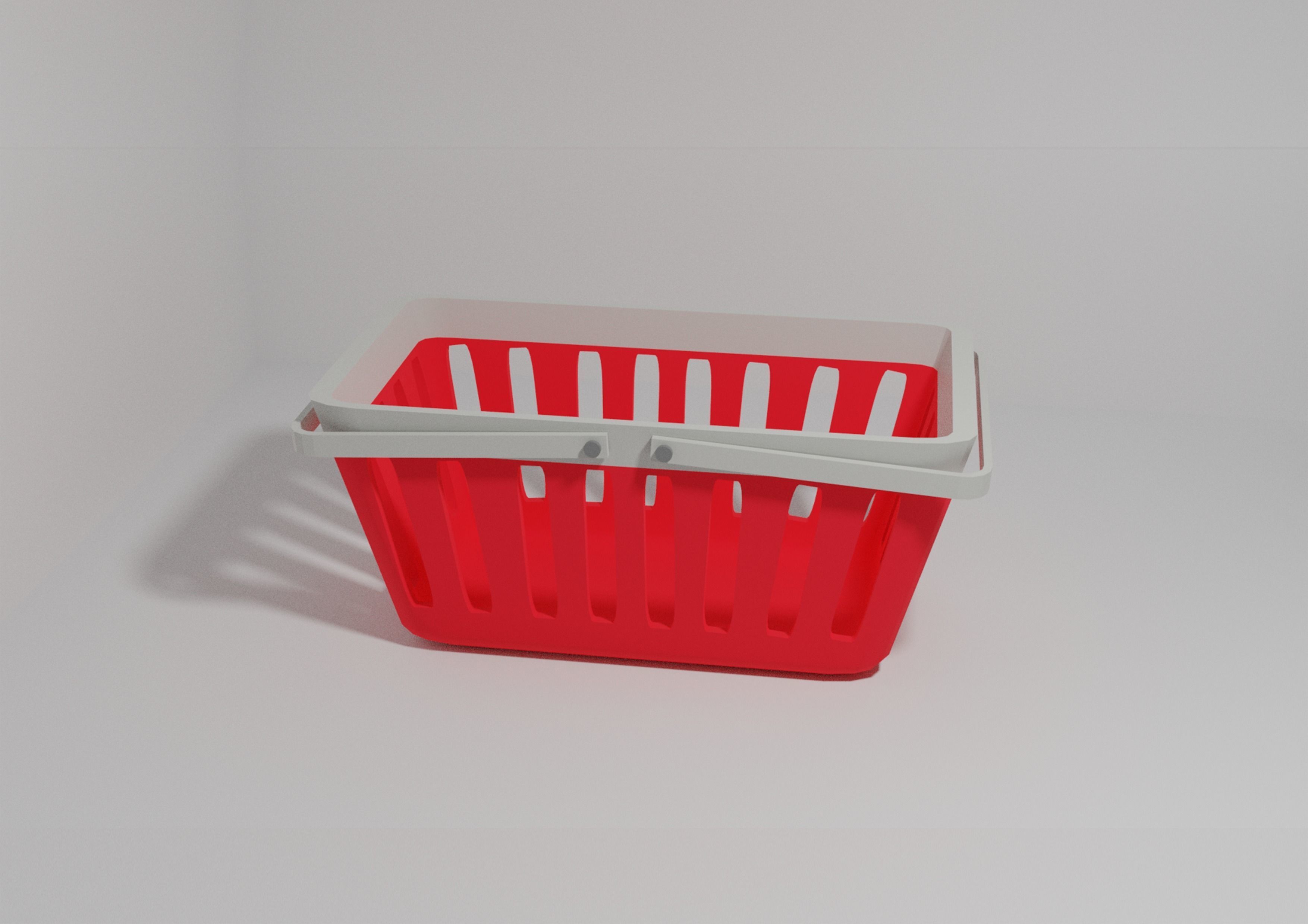 Shopping Basket 3D Model Low-poly 3D model_1