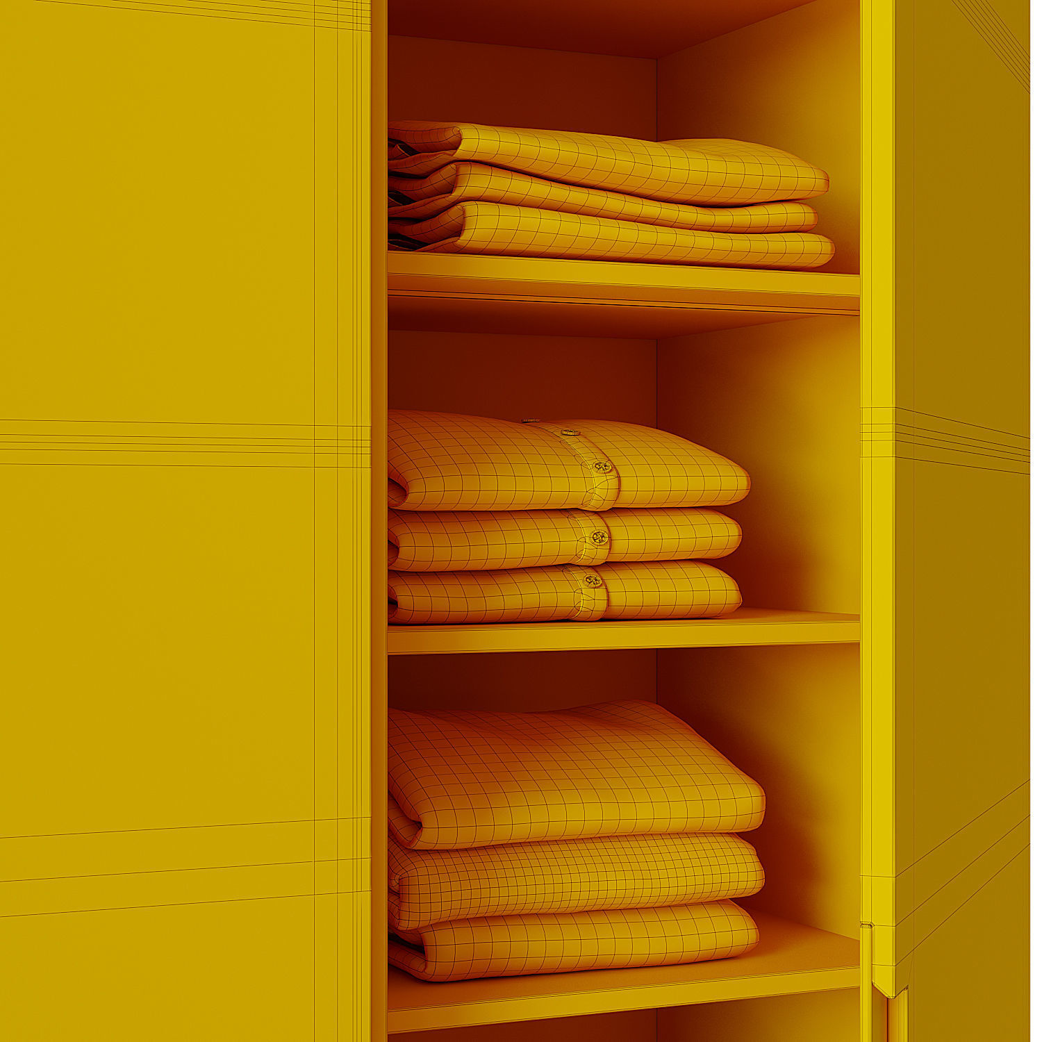 Wardrobe 8 with two doors 3D model_9