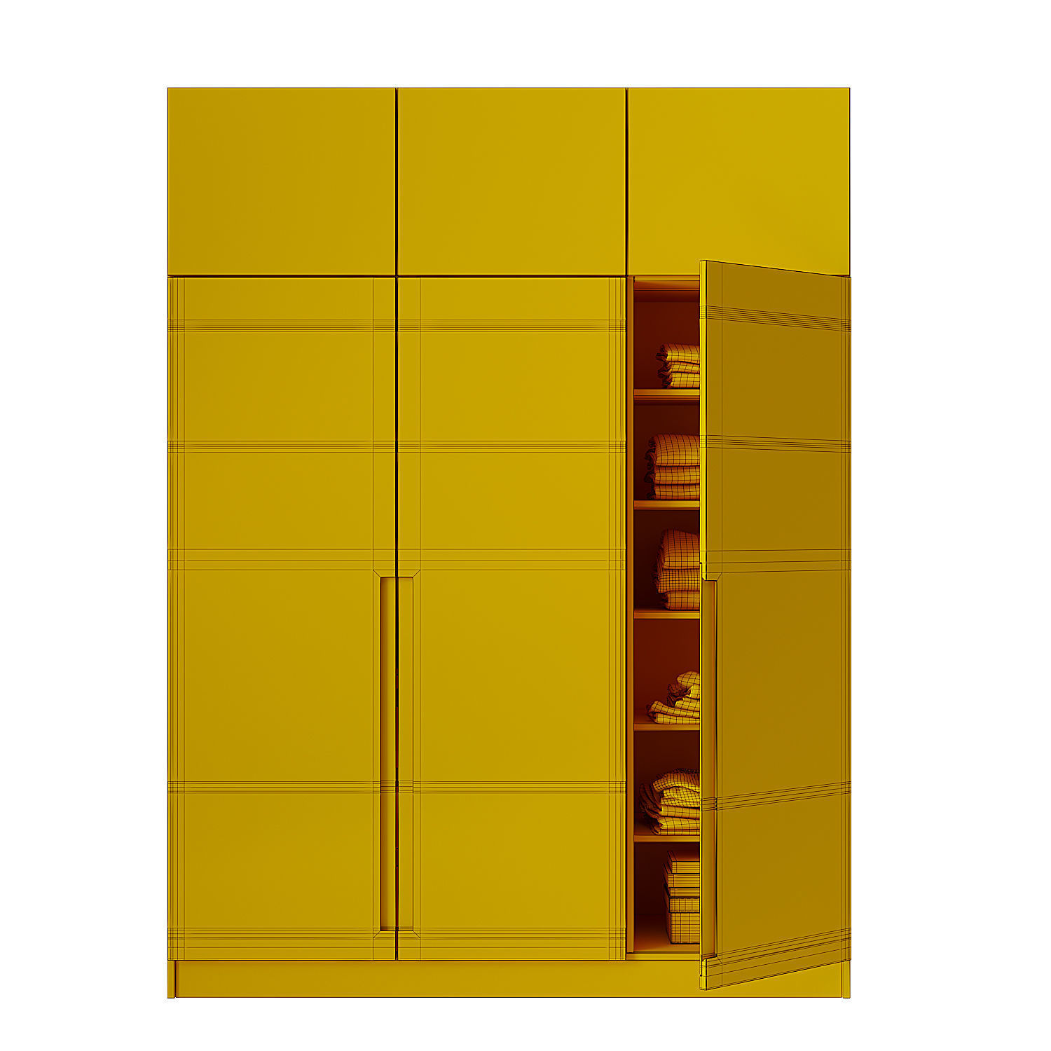 Wardrobe 8 with two doors 3D model_7