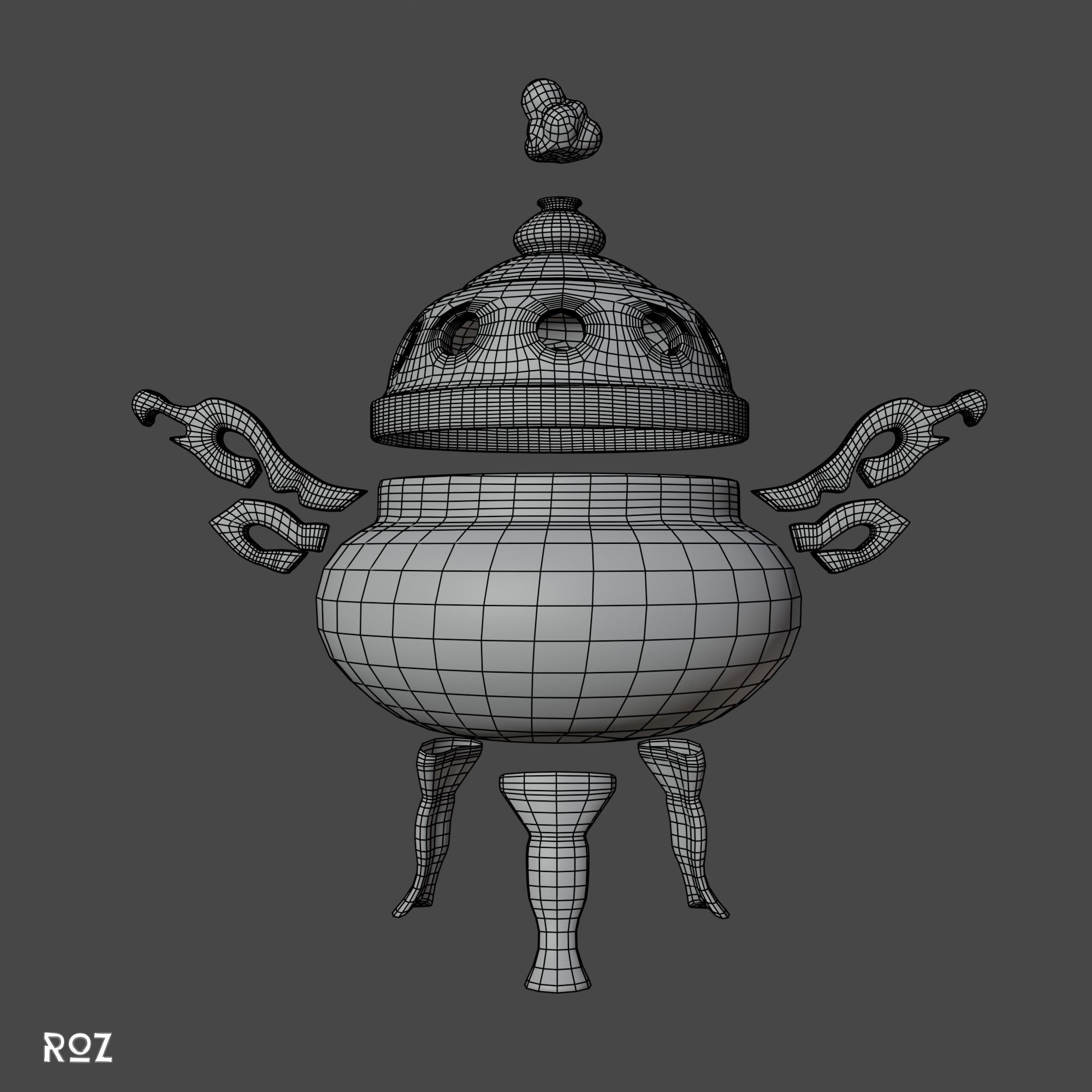 Magic Pot Low-poly 3D model_17