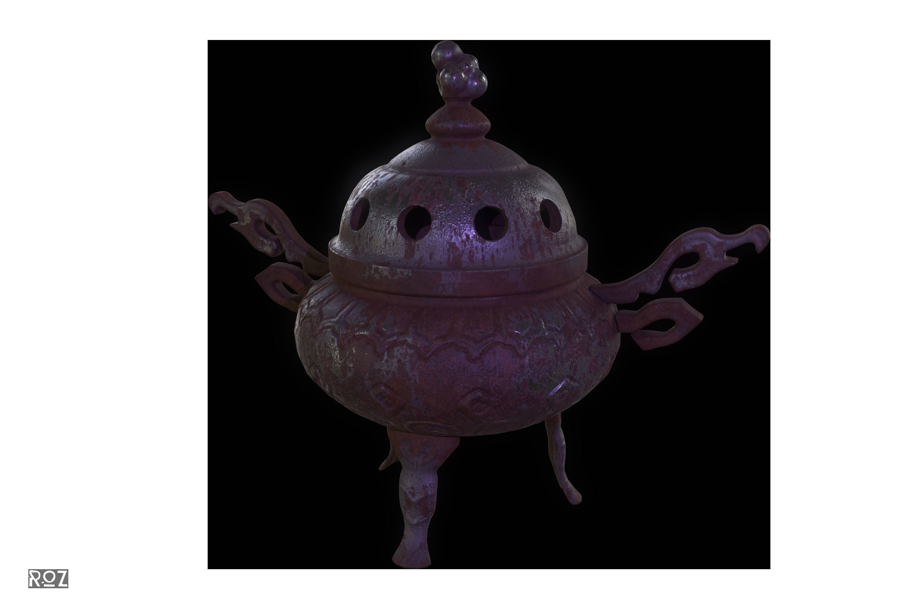 Magic Pot Low-poly 3D model_9