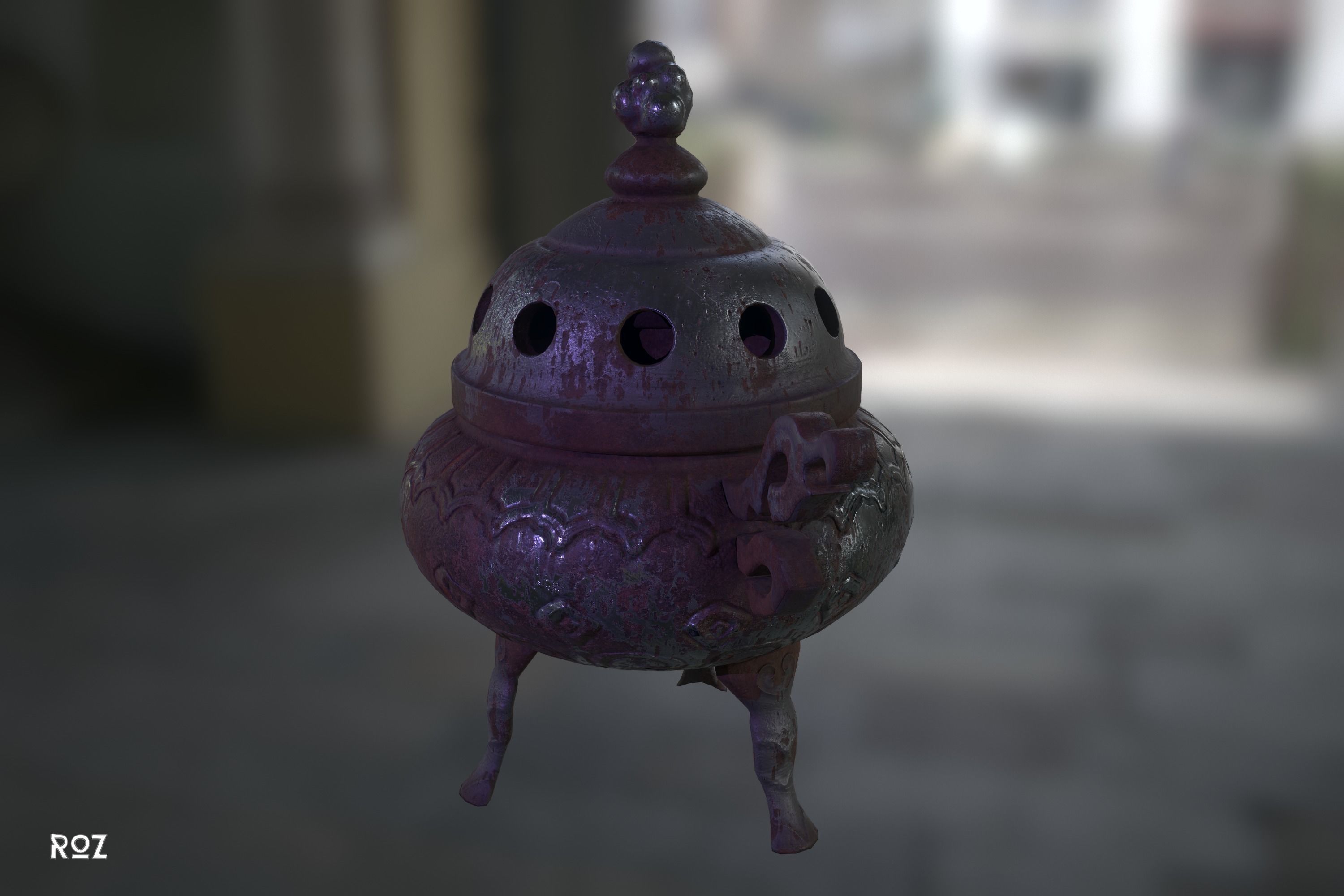 Magic Pot Low-poly 3D model_3