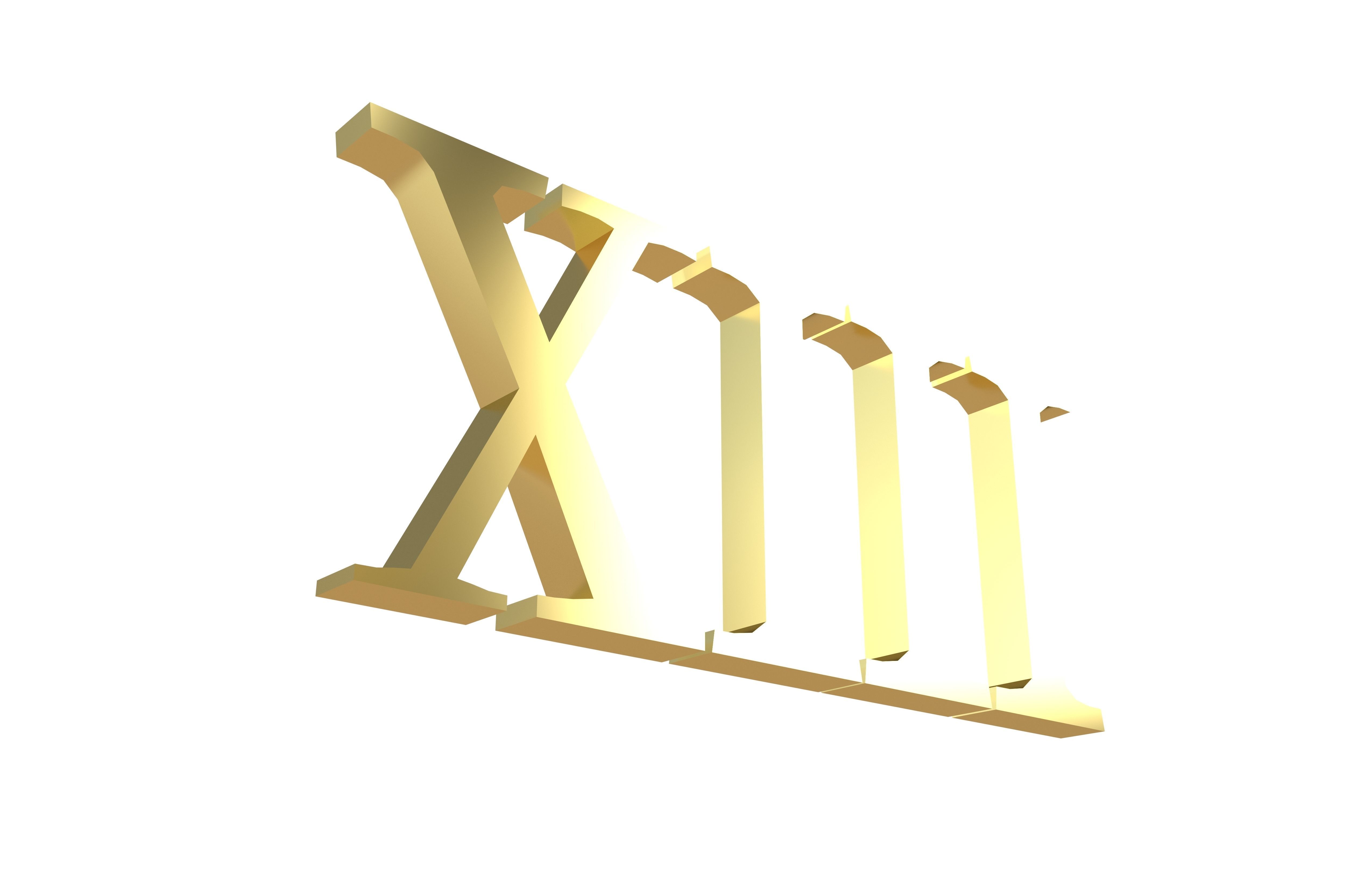 Roman Numerals 13 v1 002 Low-poly 3D model_1