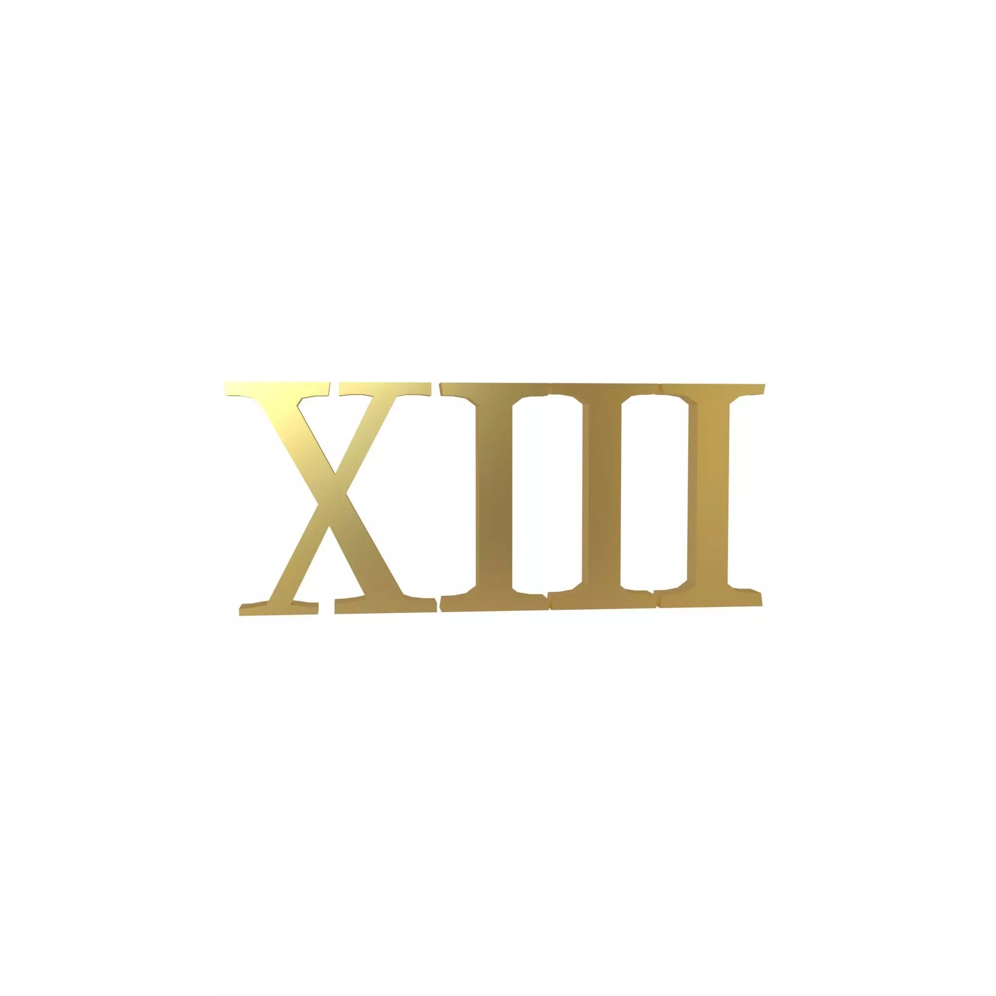 Roman Numerals 13 v1 002 Low-poly 3D model_0