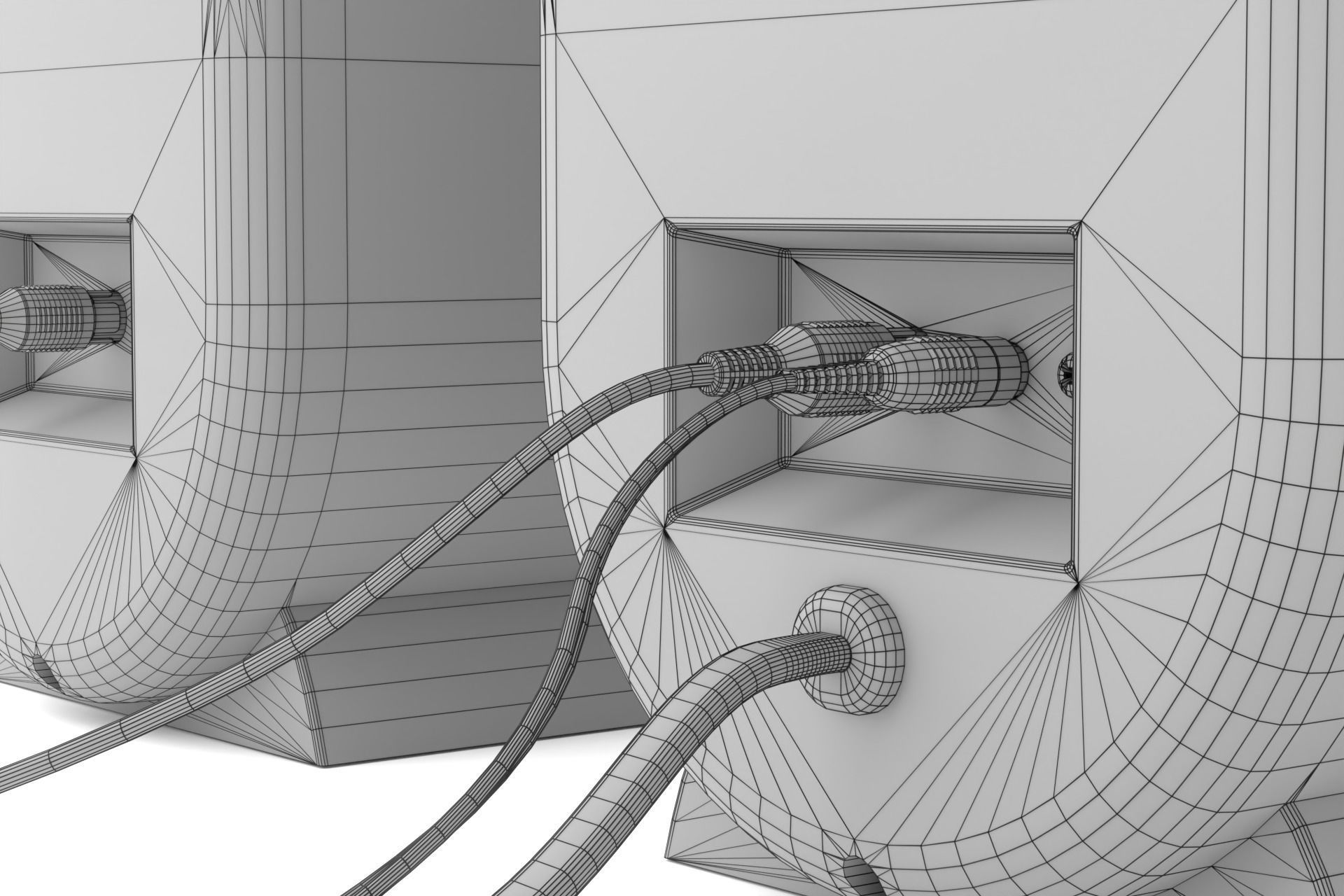 90s computer speakers 3D model_17