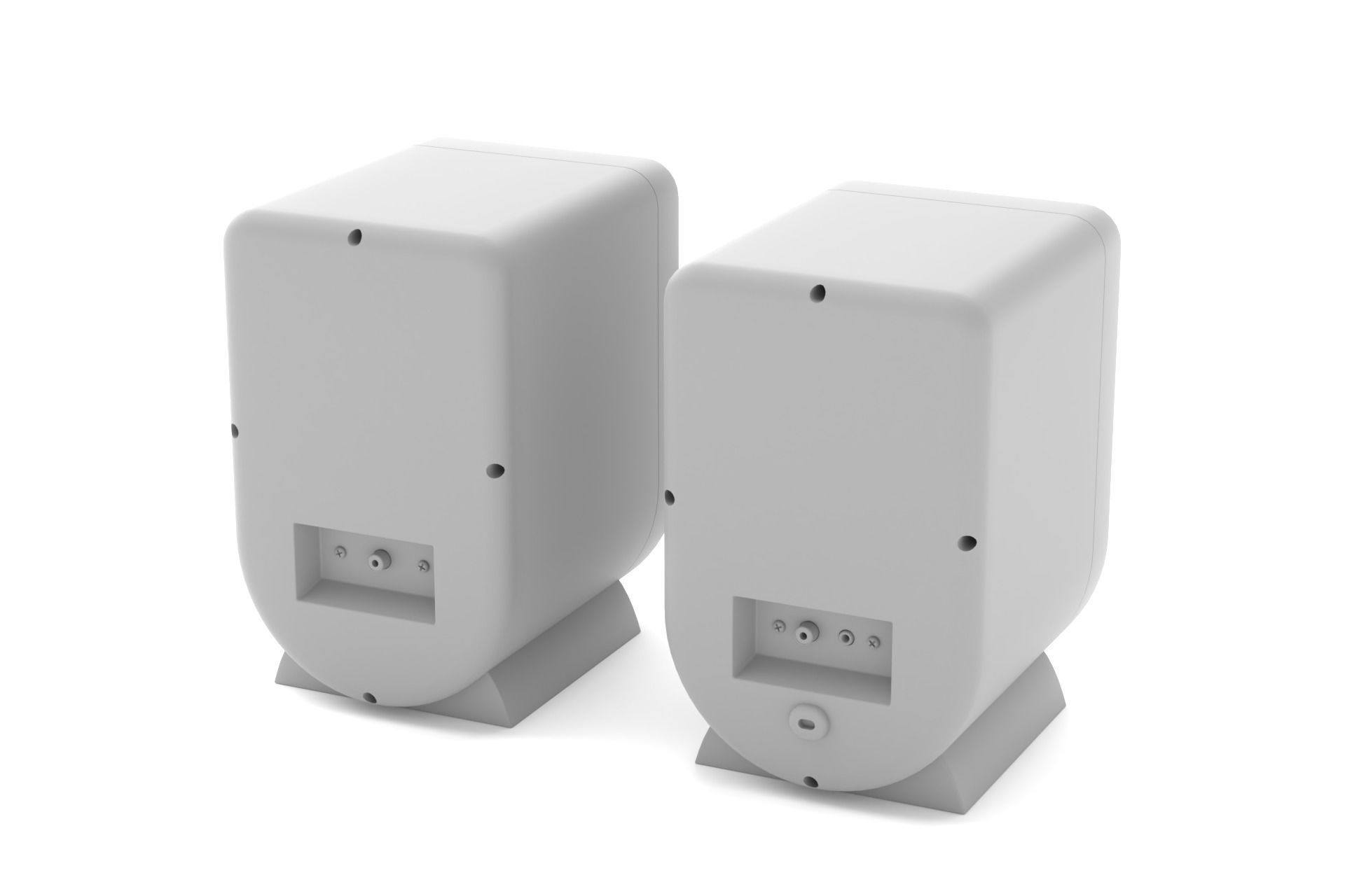 90s computer speakers 3D model_8