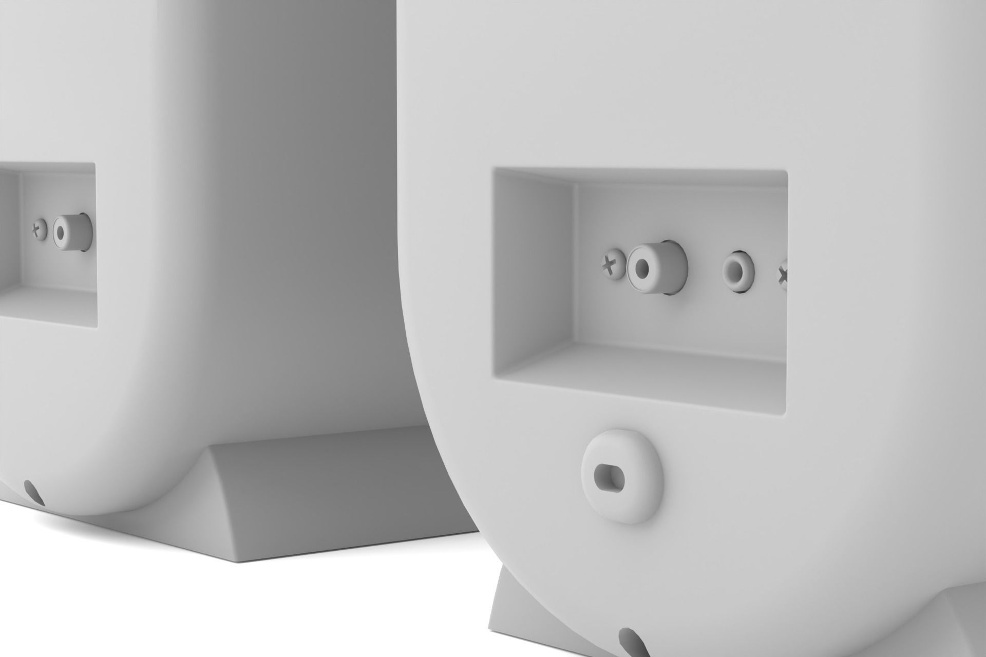 90s computer speakers 3D model_10