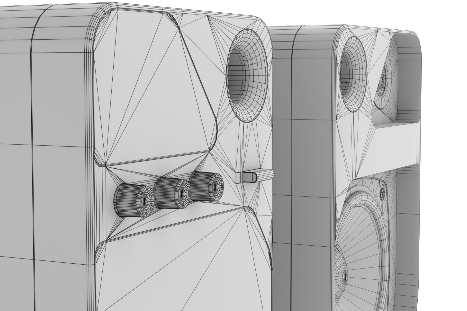 90s computer speakers 3D model_15