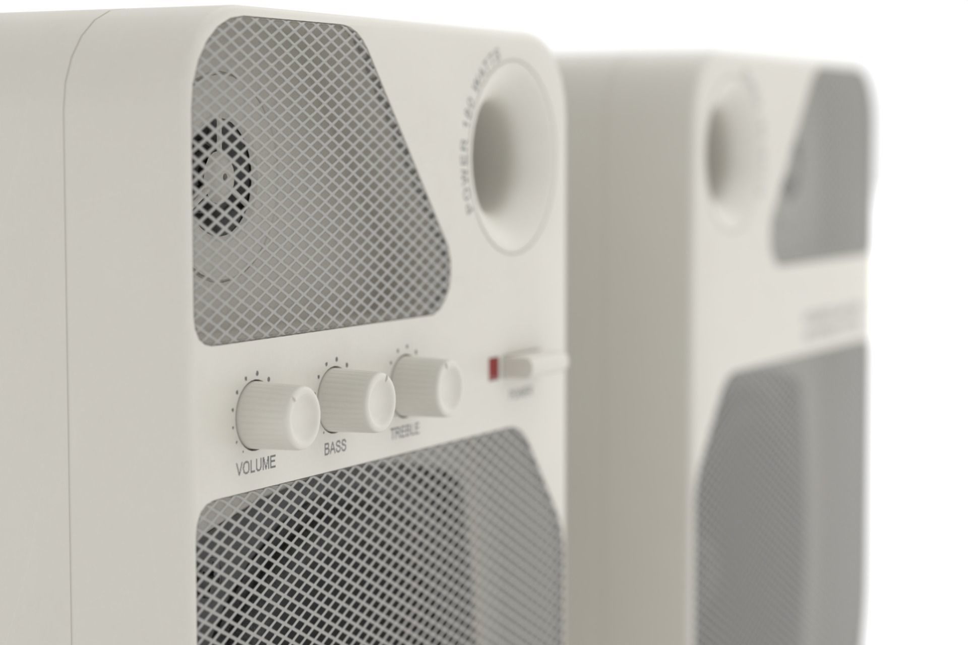 90s computer speakers 3D model_3