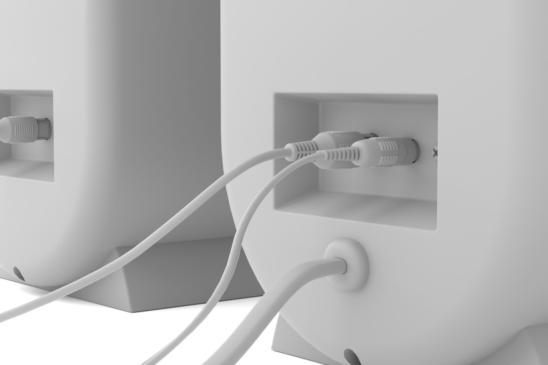 90s computer speakers 3D model_11