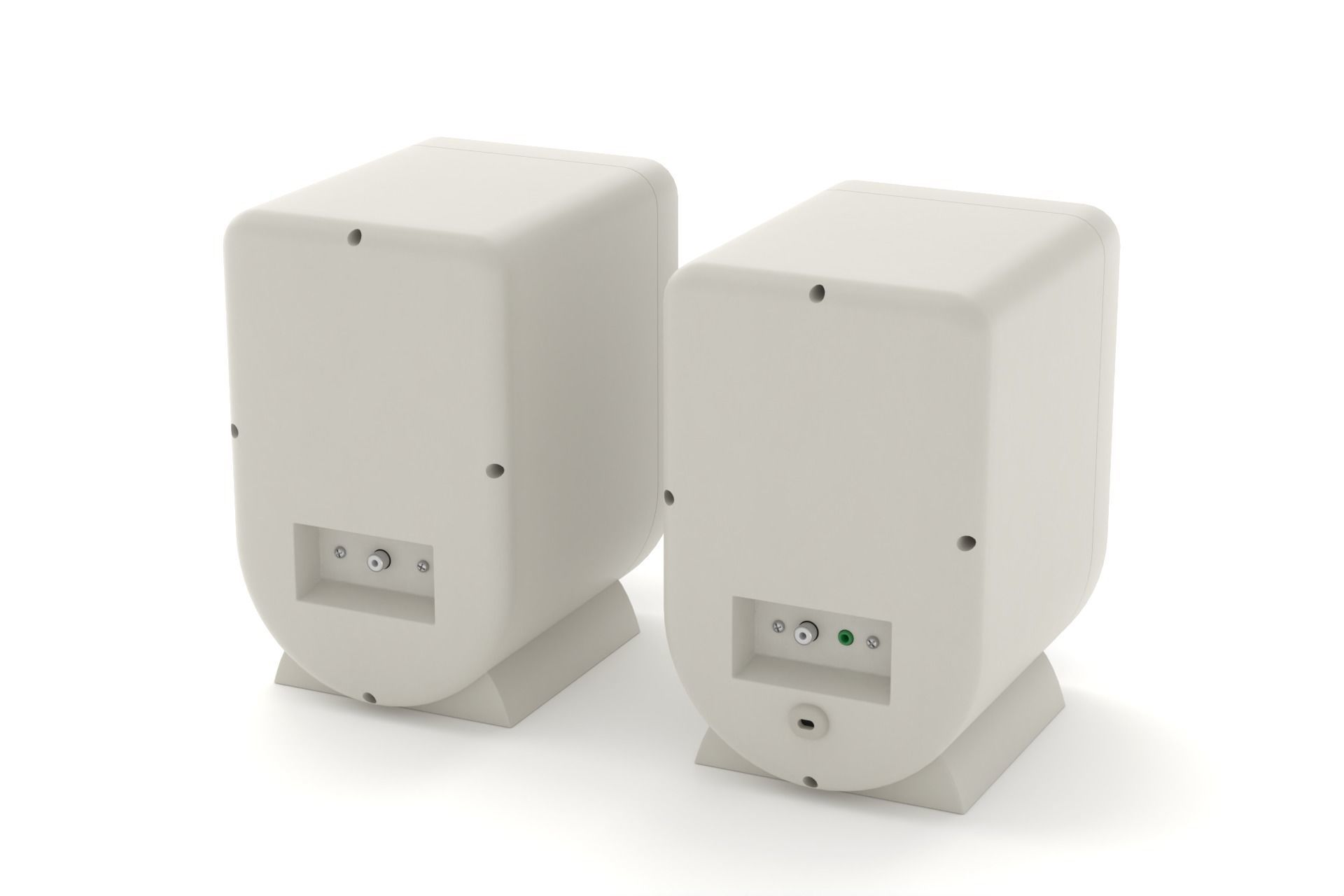 90s computer speakers 3D model_2