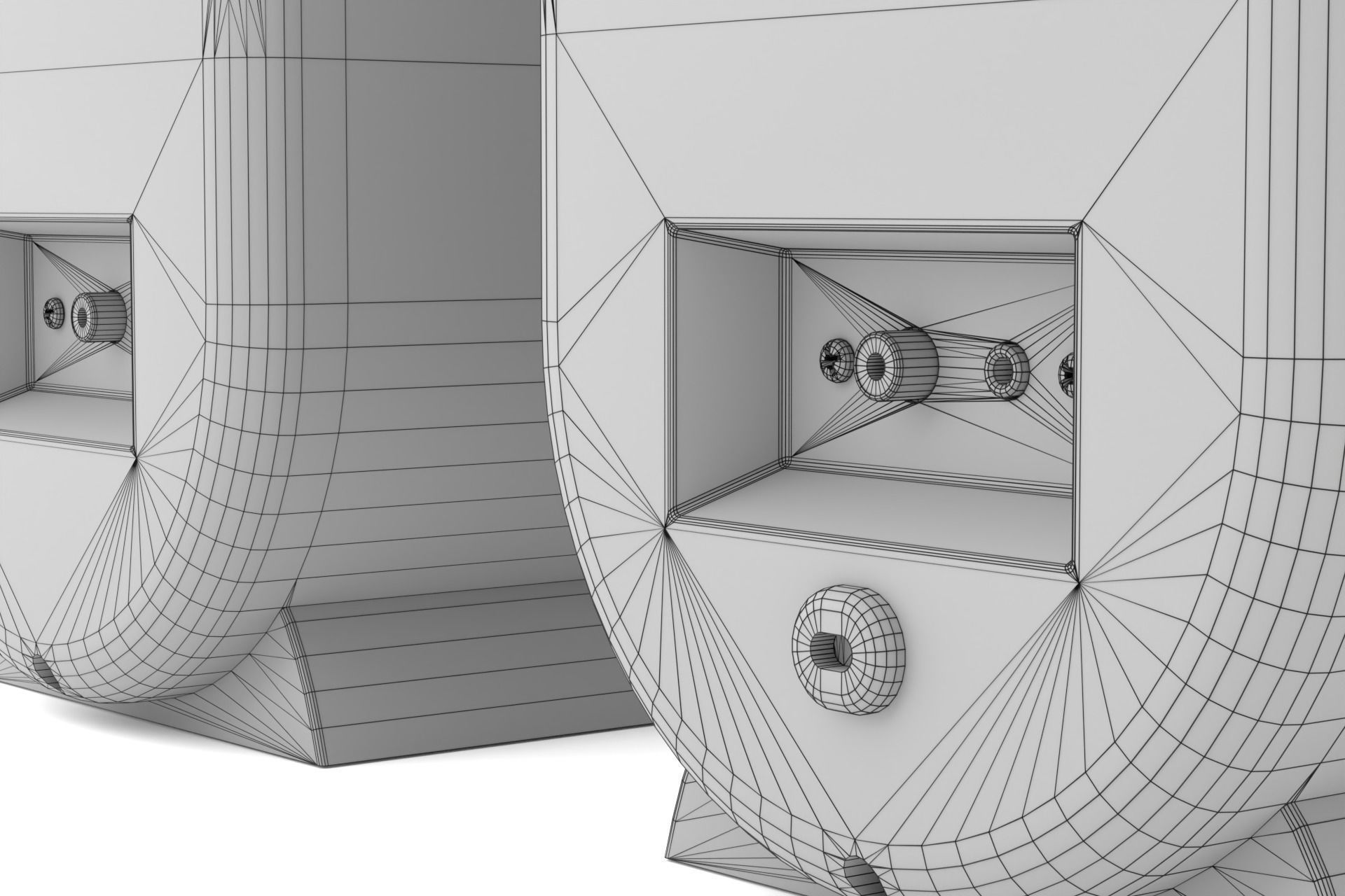 90s computer speakers 3D model_16