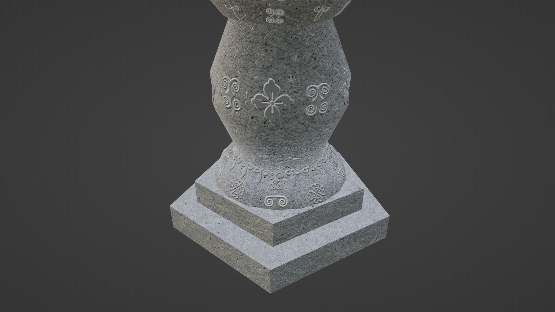 Stone Lantern Low-poly 3D model_8