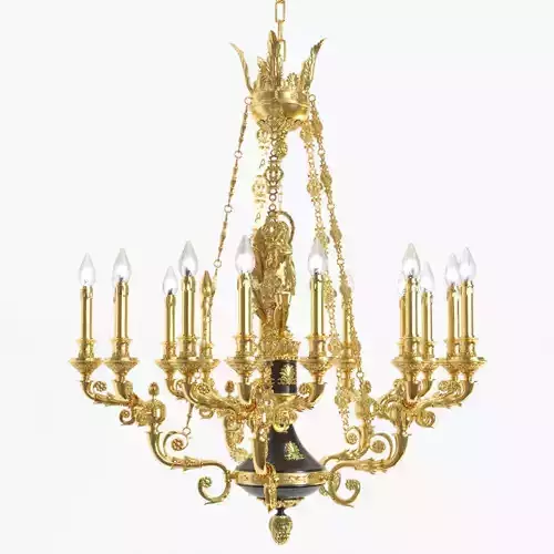 Classic bronze chandelier 0001