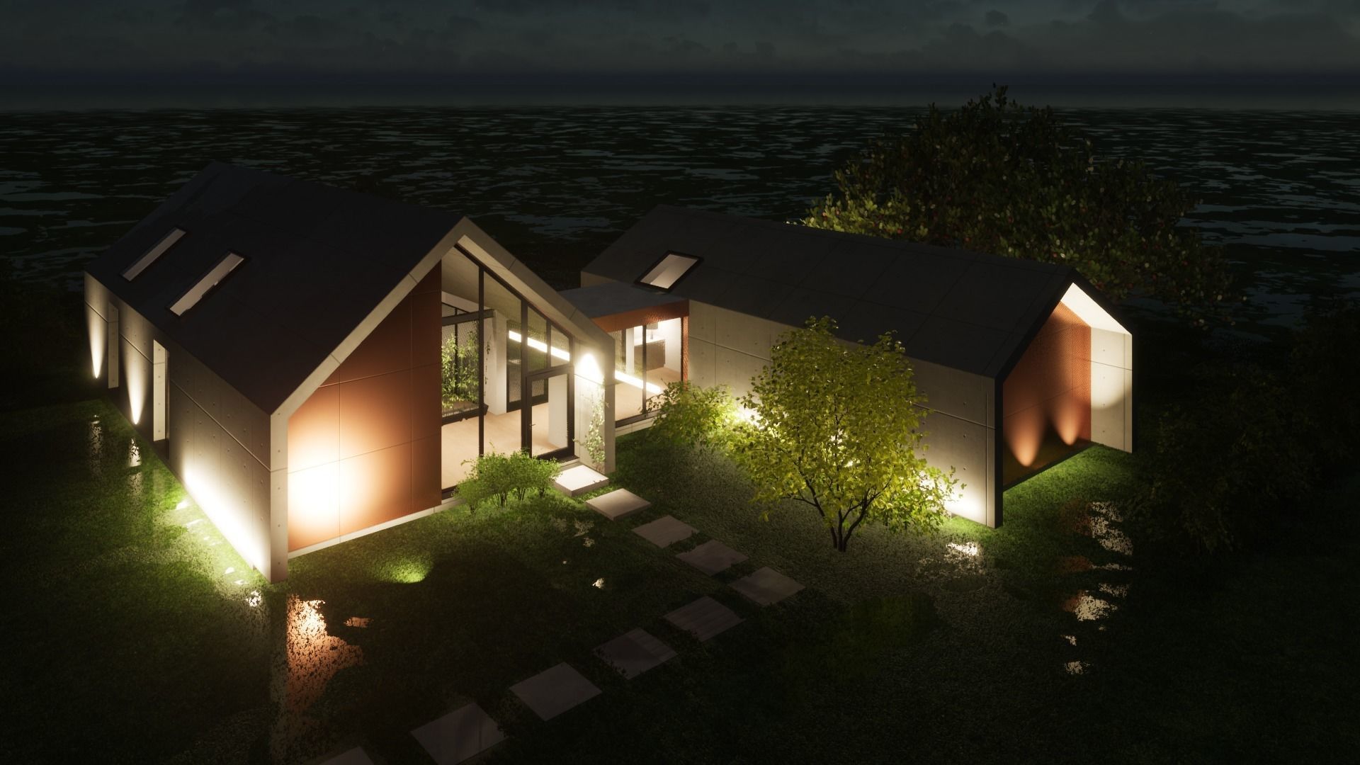 3 bedroom barn-house 3D model_2