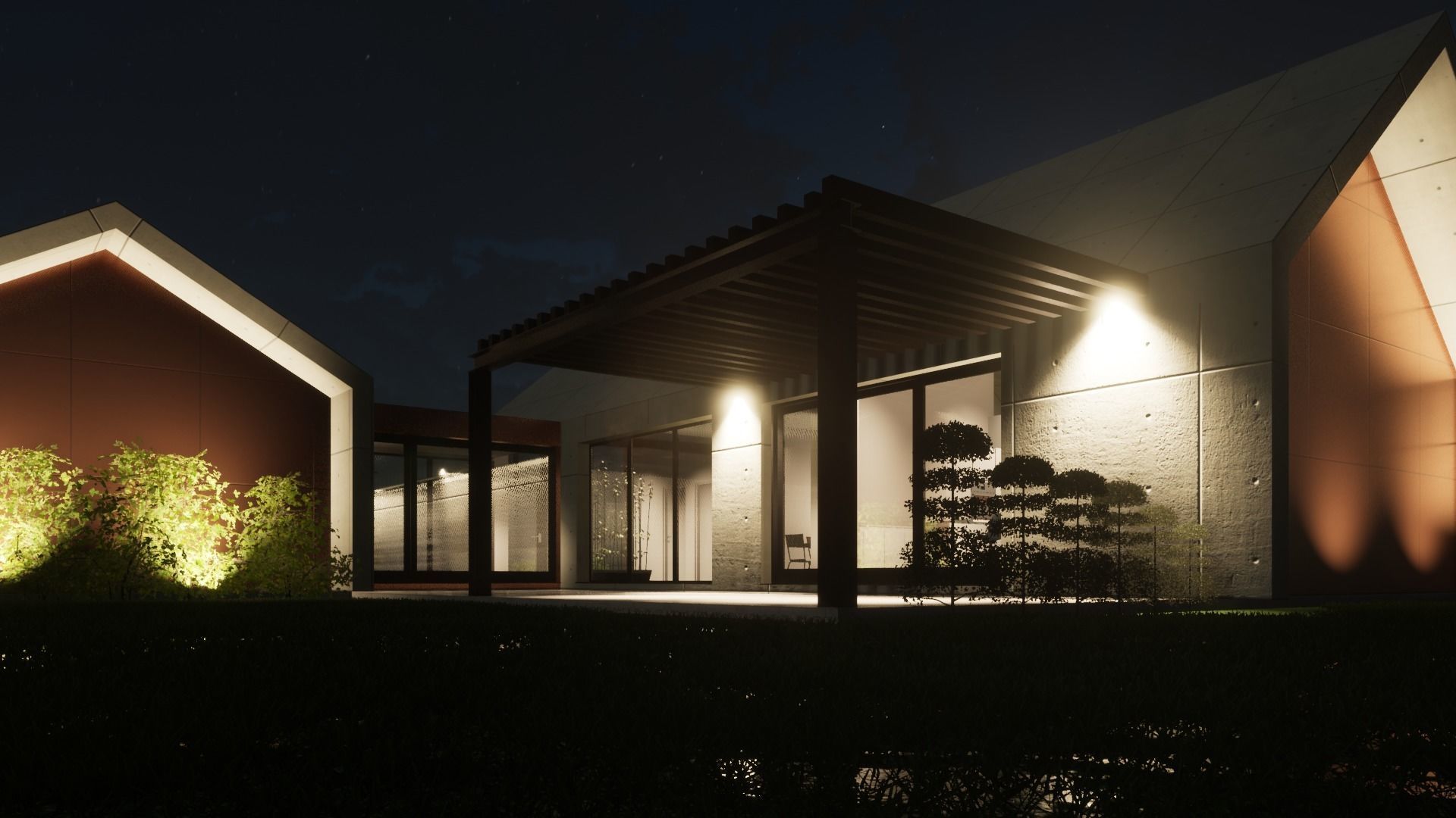 3 bedroom barn-house 3D model_1