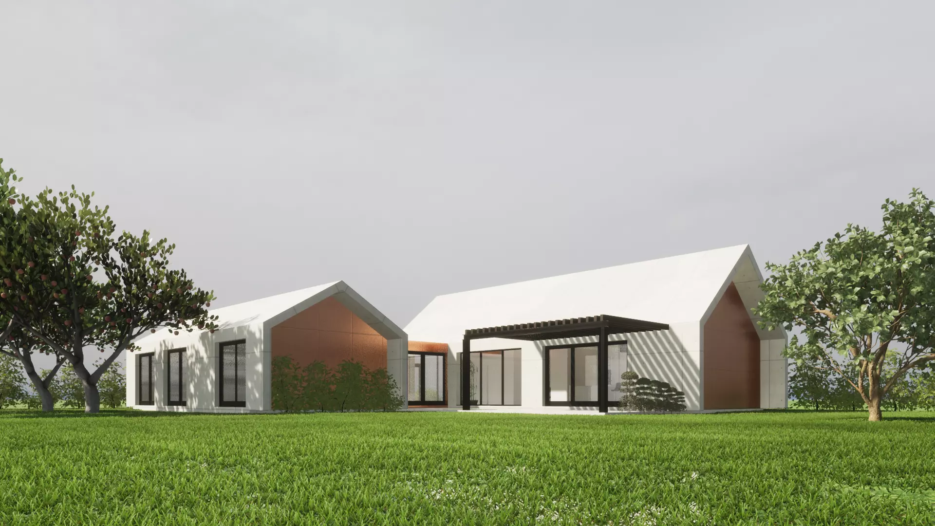 3 bedroom barn-house 3D model_0