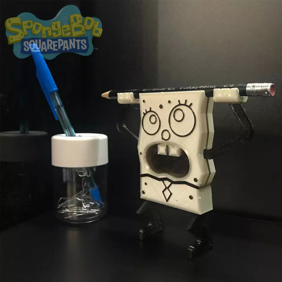 Doodle SpongeBob Pen Holder 3D print model