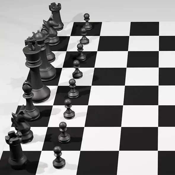 Chess board 3D model_0