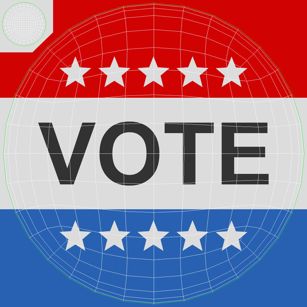 Vote Icon Low-poly 3D model_7