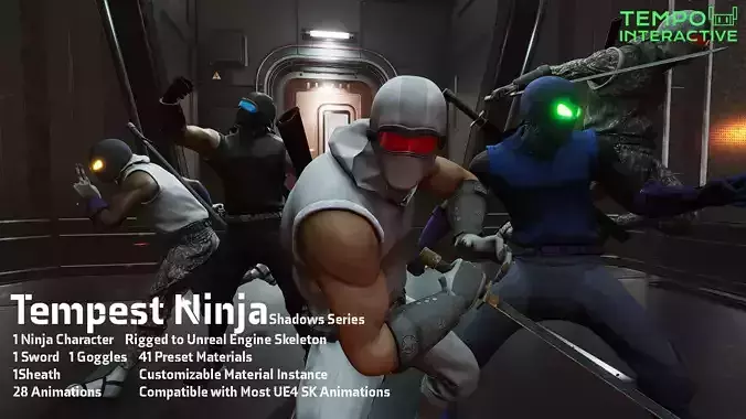 Tempest Ninja - Shadows Series Low-poly 3D model