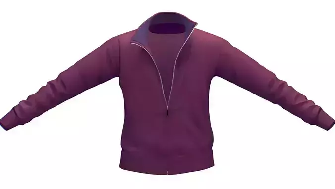 Cartoon High Poly Subdivision Purple Jacket