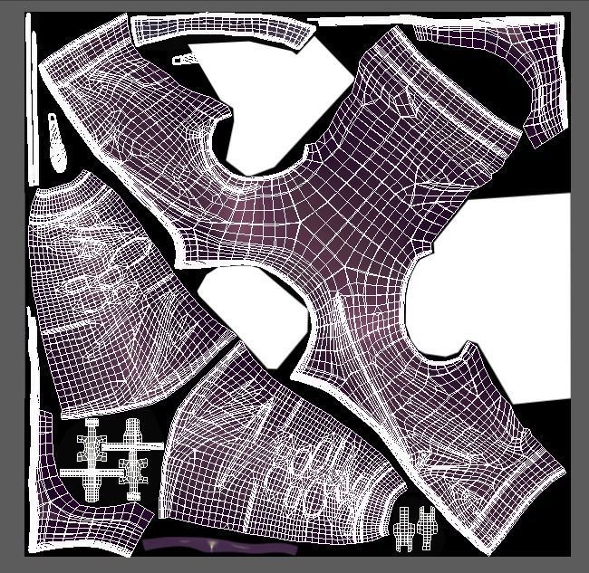 Cartoon High Poly Subdivision Purple Jacket Low-poly 3D model_7