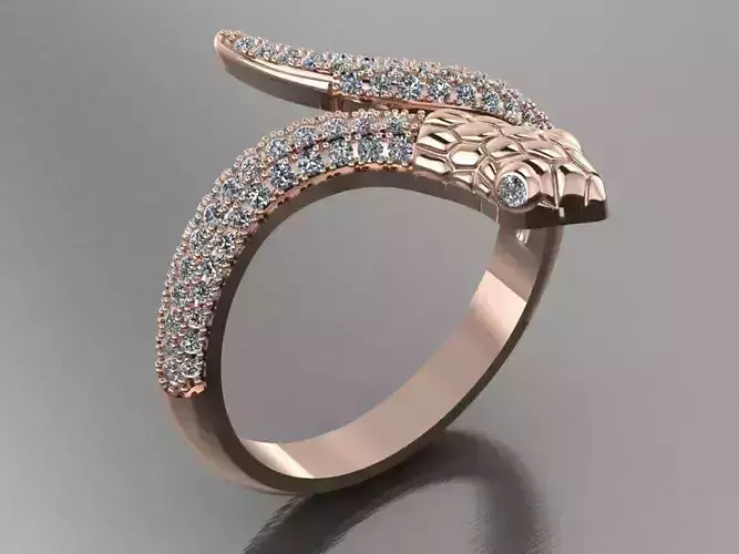 snake cross ring