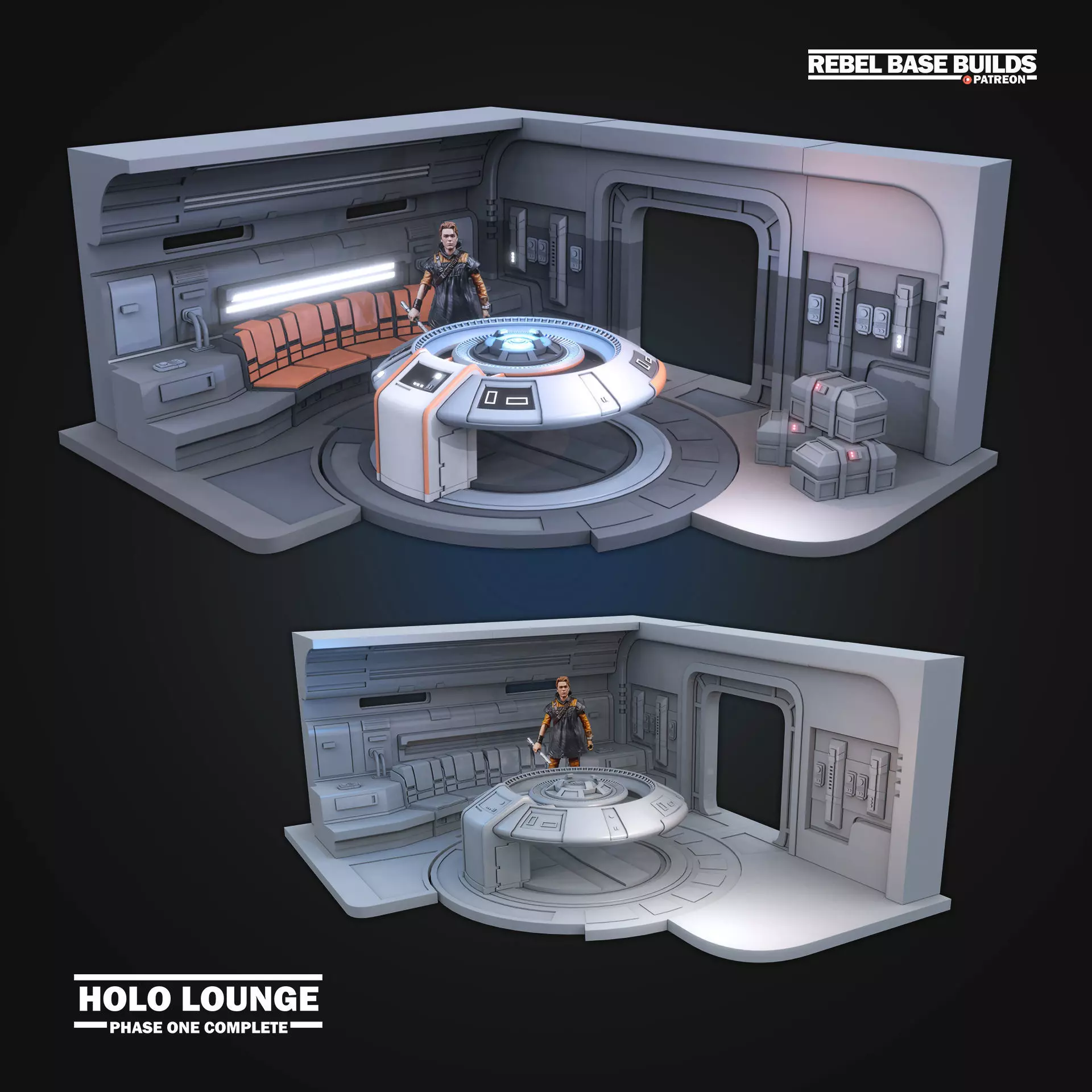 THE FALLEN ORDER - MANTIS STINGER DIORAMA - HOLO LOUNGE 3D print model_0
