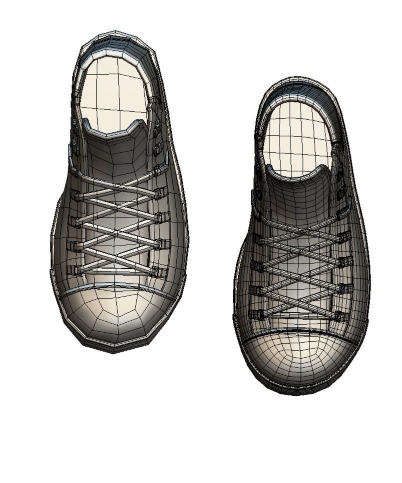 Cartoon High Poly Subdivision Beige Bots 3D Model Low-poly 3D model_5