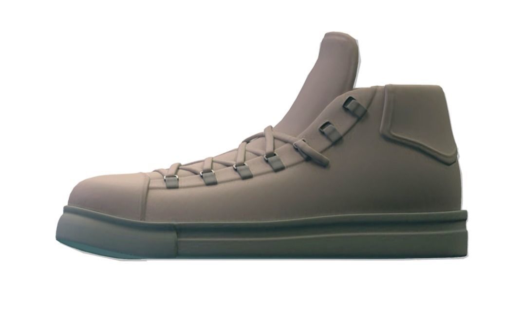 Cartoon High Poly Subdivision Beige Bots 3D Model Low-poly 3D model_2