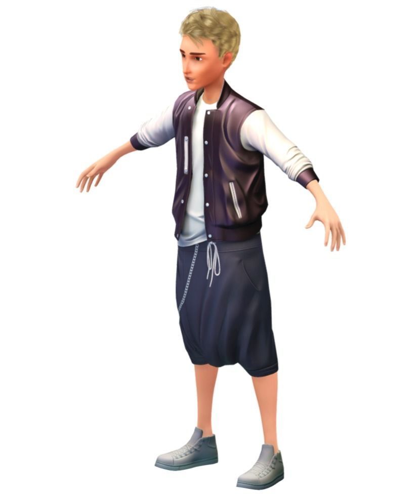 Cartoon Low Poly Style Avatar 020 3D Model Low-poly 3D model_2