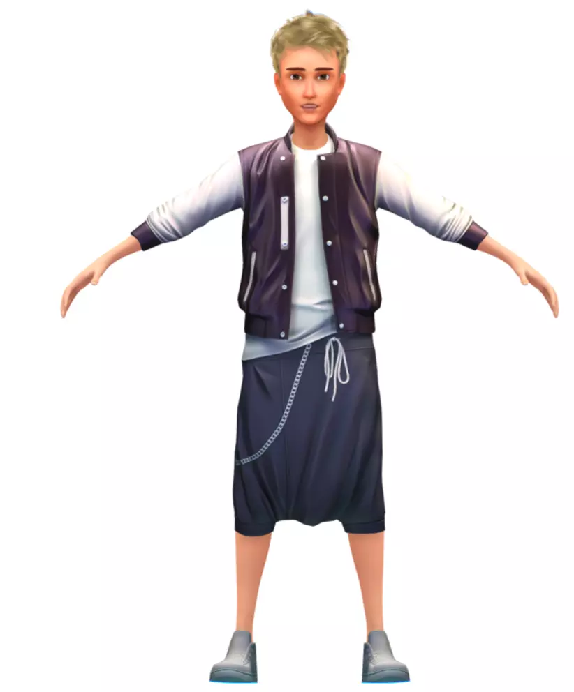 Cartoon Low Poly Style Avatar 020 3D Model Low-poly 3D model_0