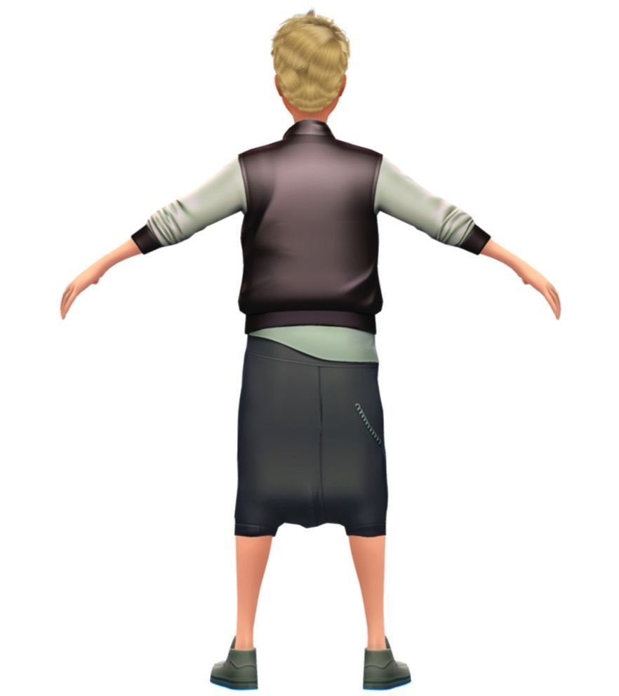 Cartoon Low Poly Style Avatar 020 3D Model Low-poly 3D model_1