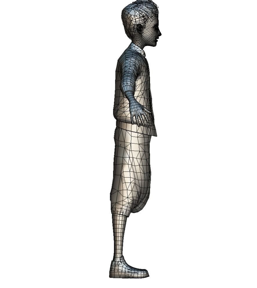 Cartoon Low Poly Style Avatar 020 3D Model Low-poly 3D model_5