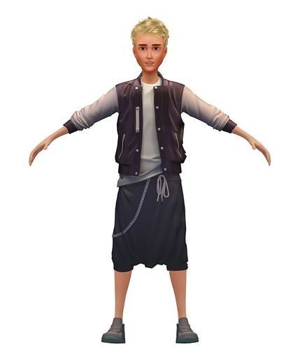 Cartoon High Poly Subdivision Avatar 020 Low-poly 3D model