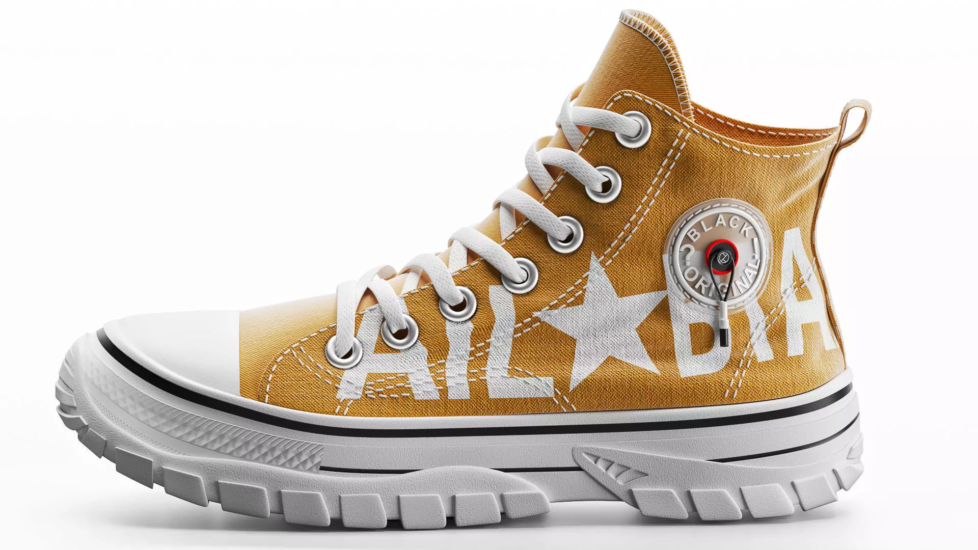 Casual High-top Mustard 3D model