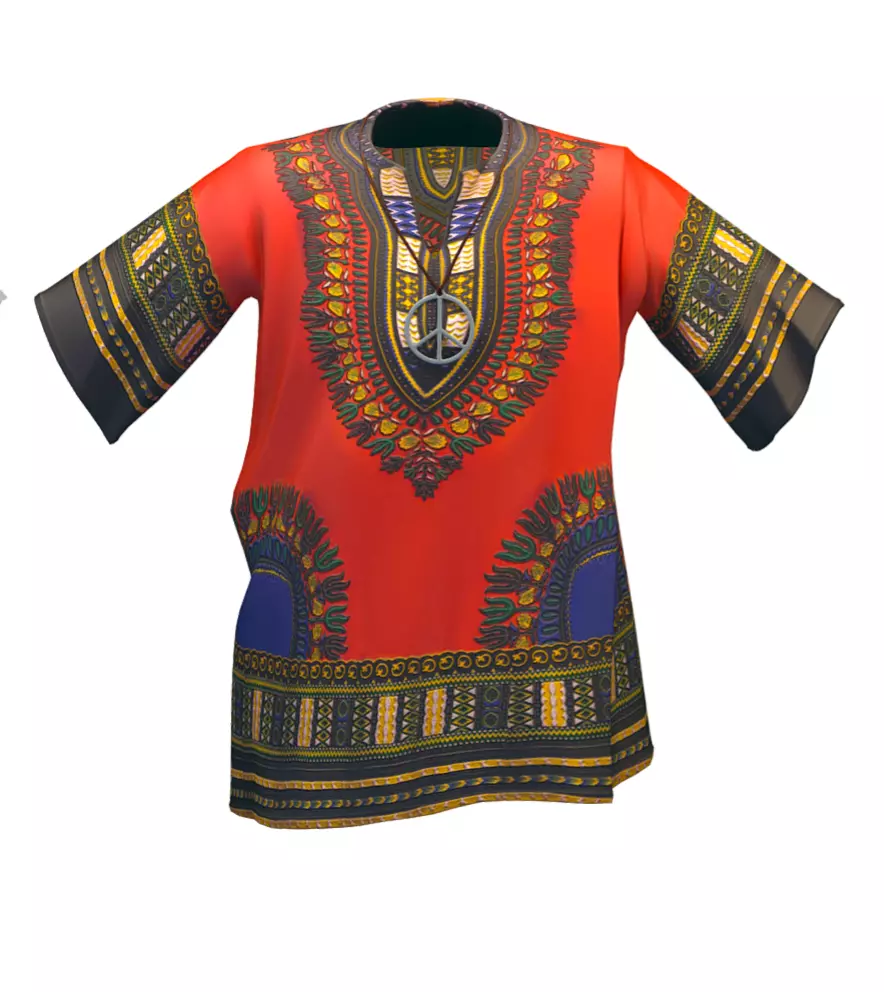 Cartoon High Poly Subdivision Hippie Shirt 3D Model Low-poly 3D model_0