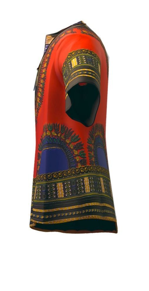 Cartoon High Poly Subdivision Hippie Shirt 3D Model Low-poly 3D model_2