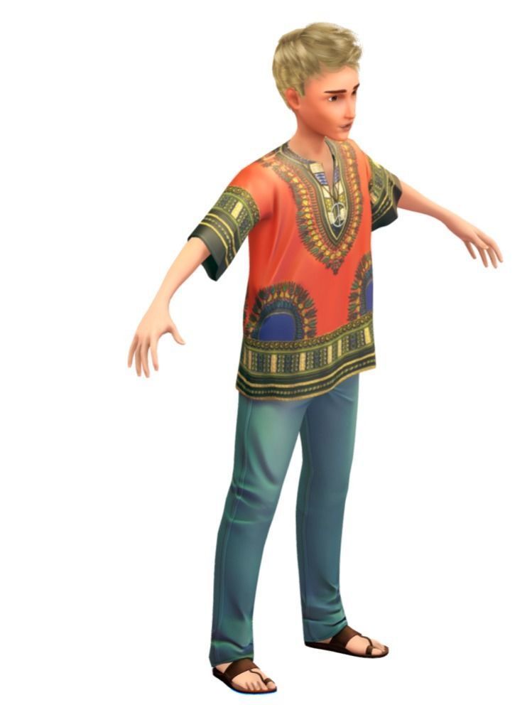 Cartoon Low Poly Style Avatar 021 3D Model Low-poly 3D model_3