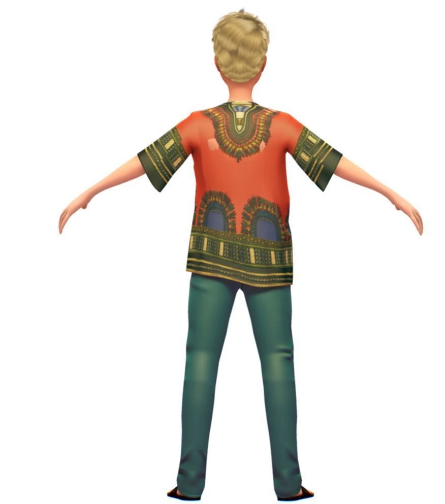 Cartoon Low Poly Style Avatar 021 3D Model Low-poly 3D model_1