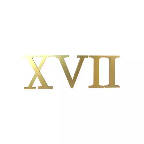 Roman Numerals 17 v1 002 Low-poly 3D model