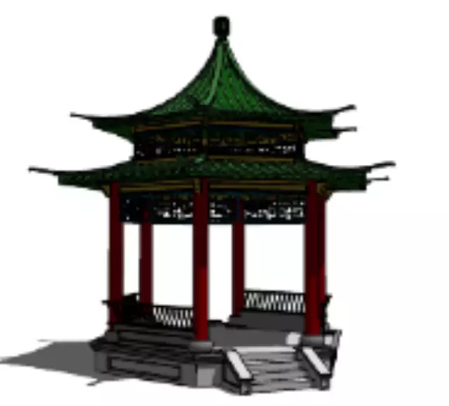 pavilion chinese pagoda Free 3D model