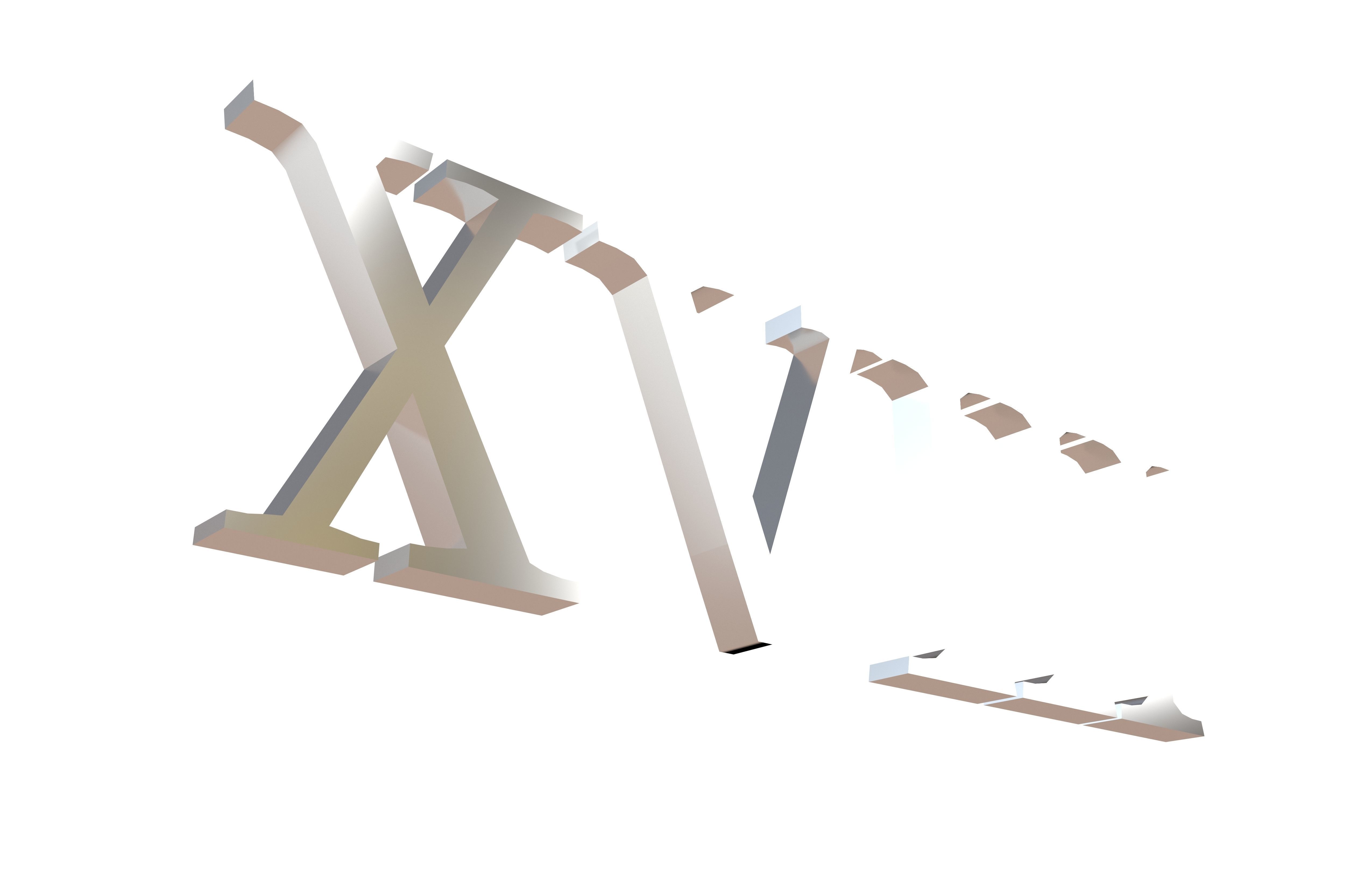 Roman Numerals 18 v1 003 Low-poly 3D model_2