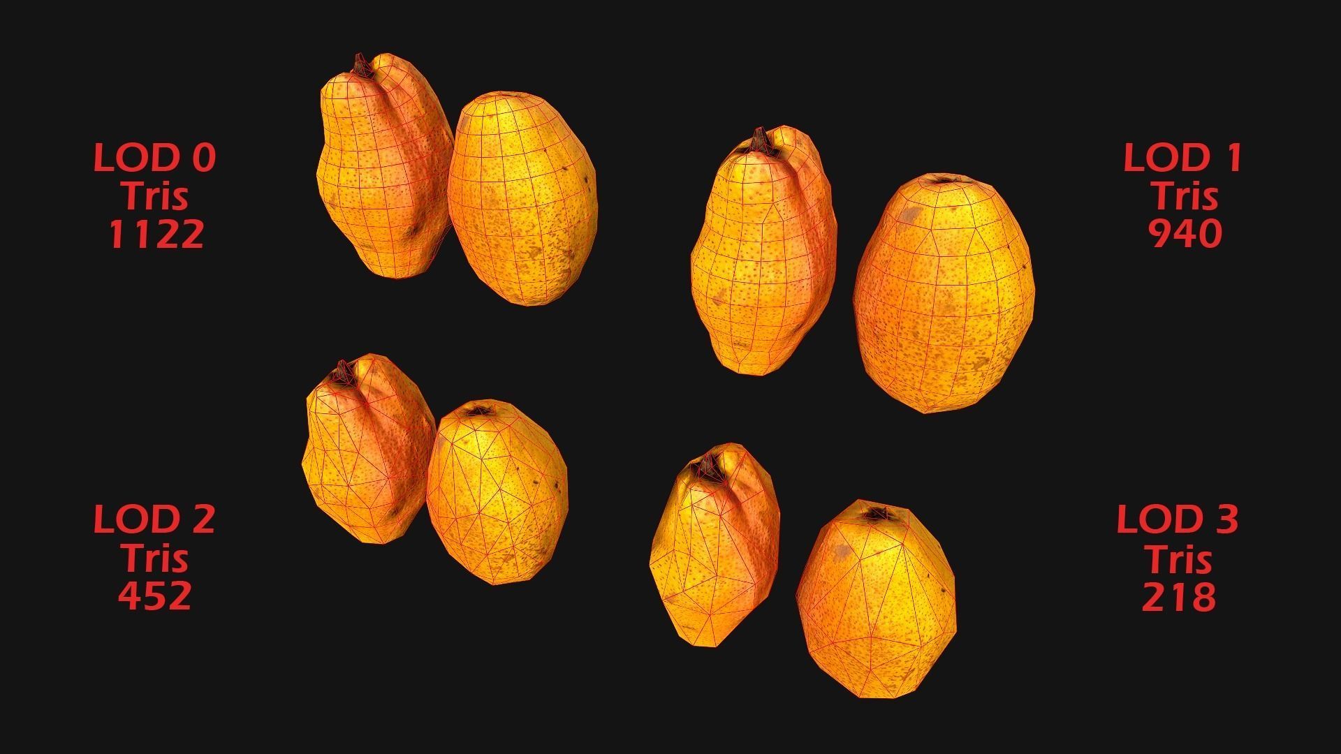 Fruits and Vegetables Collection Low-poly 3D model_39