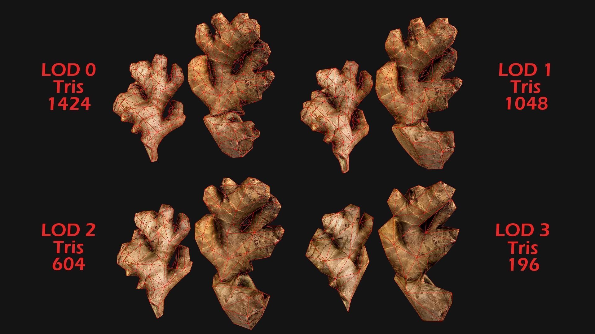 Fruits and Vegetables Collection Low-poly 3D model_30