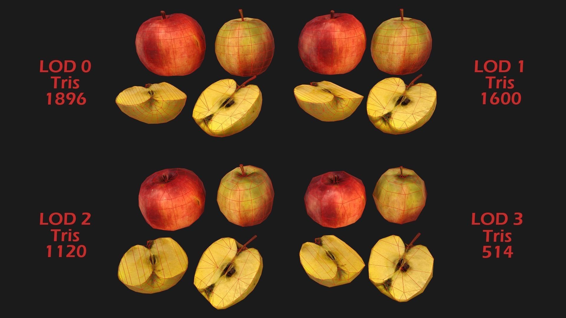 Fruits and Vegetables Collection Low-poly 3D model_11